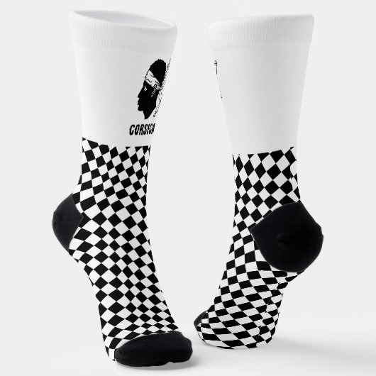 コルシカ国旗のファッション/スポーツ ソックス (傾斜あり)