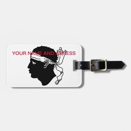 コルシカ国旗の荷物タグ ラゲッジタグ (正面横)