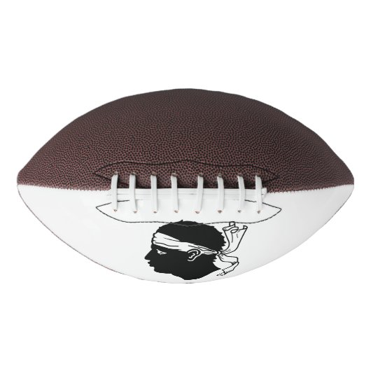 コルシカ国旗を持つアメリカンフットボール アメリカンフットボール (正面)