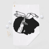 コルシカ国旗を持つゴルフタオル ゴルフタオル (インサイチュ)