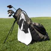 コルシカ国旗を持つゴルフタオル ゴルフタオル (グリーン)