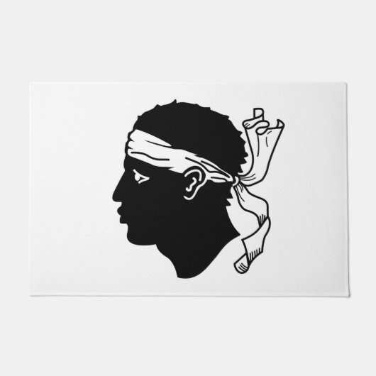 コルシカ国旗を持つドアマット ドアマット (正面)