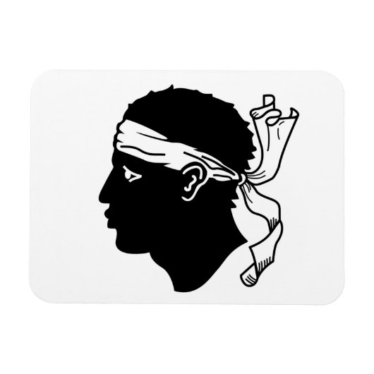 コルシカ国旗を持つフレキシブルなフォトマグネット マグネット (横)