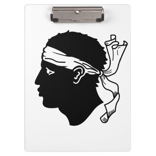 コルシカ国旗を持つ愛国的なクリップボード クリップボード (正面)