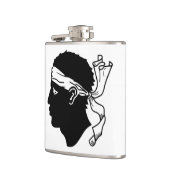 コルシカ国旗を持つ愛国的なフラスコ フラスク (左)