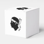 コルシカ国旗を持つ愛国的な優遇箱 フェイバーボックス (正面サイド)