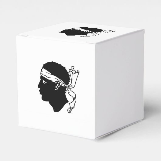 コルシカ国旗を持つ愛国的な優遇箱 フェイバーボックス (正面サイド)