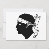 コルシカ国旗を持つ赤ちゃんシャワー招待状 招待状 (裏面)