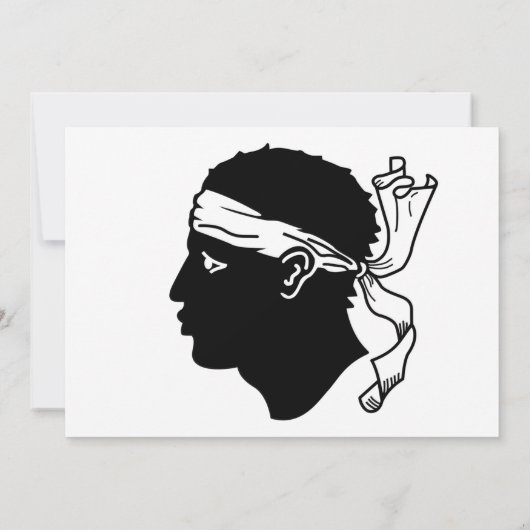 コルシカ国旗を持つ赤ちゃんシャワー招待状 招待状 (裏面)