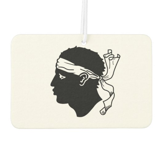 コルシカ国旗を持つ車の空気フレッシュ カーエアーフレッシュナー (裏面)