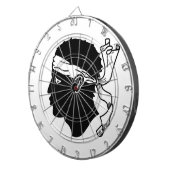 コルシカ国旗を掲げたダーツボード ダーツボード (正面右)