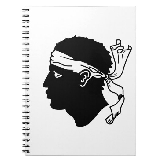 コルシカ国旗を掲げたノート ノートブック (正面)