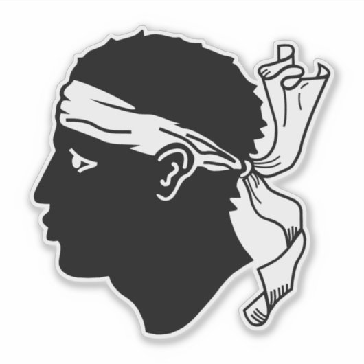 コルシカ国旗 シール (正面)