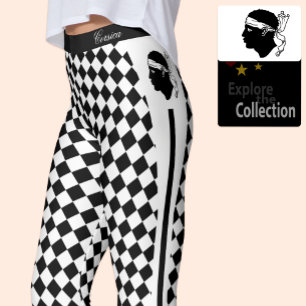 コルシカ国旗、プレミアムファッション、コルシカ国旗 レギンス