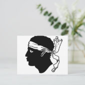 コルシカ国旗 ポストカード (スタンド正面)