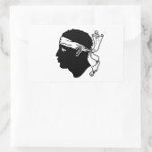 コルシカ国旗 長方形シール (バッグ)