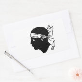 コルシカ国旗 長方形シール (封筒)