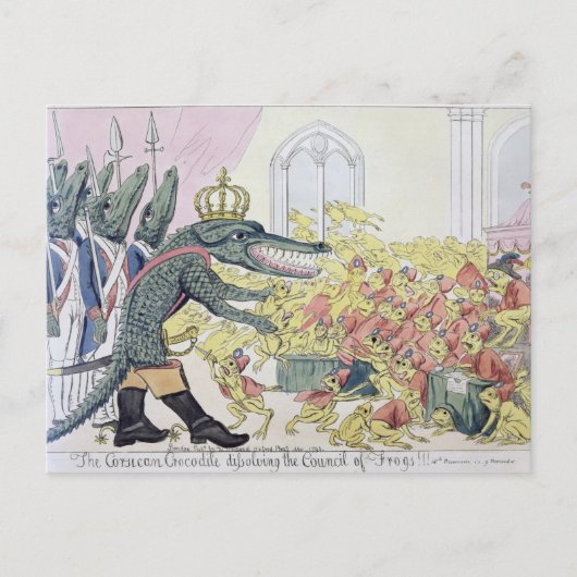 コルシカ島のワニ ポストカード (正面)