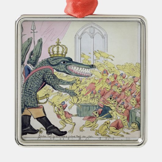 コルシカ島のワニ メタルオーナメント (正面)