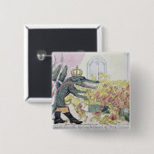 コルシカ島のワニ 缶バッジ (正面&裏面)