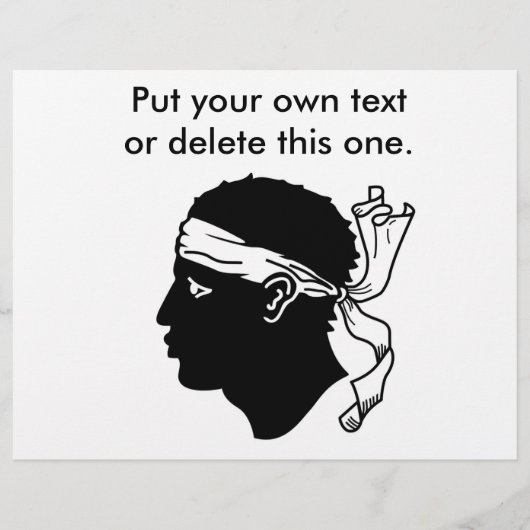 コルシカ島の旗がプリントされたフライヤー フランス チラシ (正面)