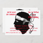 コルシカ島の旗を飾ったベイビーシャワーの招待状 招待状 (正面/裏面)