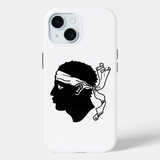 コルシカ島の旗柄のApple iPhone 15 Case-Mateケース Case-Mate iPhoneケース (裏面)