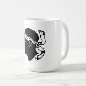 コルシカ島フランスコルセ州旗の毛頭 コーヒーマグカップ (正面右)