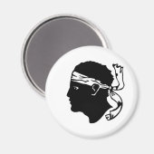 コルシカ島フランスコルセ州旗の毛頭 マグネット (正面/裏面)