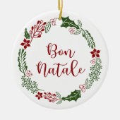 コルシカ島メリークリスマスリースボンナターレ セラミックオーナメント (正面)