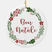 コルシカ島メリークリスマスリースボンナターレ セラミックオーナメント (裏面)