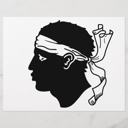 コルシカ州旗とレターヘッド（フランス） (正面)