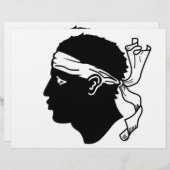 コルシカ州旗とレターヘッド(フランス) (正面/裏面)