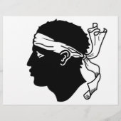 コルシカ州旗とレターヘッド(フランス) (裏面)