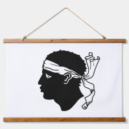 コルシカ州旗と壁のタペストリー，フランス 吊り下げ型タペストリー