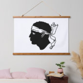 コルシカ州旗と壁のタペストリー，フランス 吊り下げ型タペストリー (寝室)