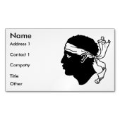 コルシカ旗付き名刺マグネット マグネット名刺 (正面)