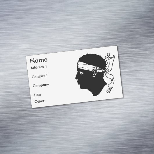 コルシカ旗付き名刺マグネット マグネット名刺 (インサイチュ)