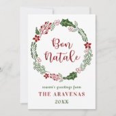 コルシカ語のクリスマスメッセージ、カスタム シーズンカード (正面)