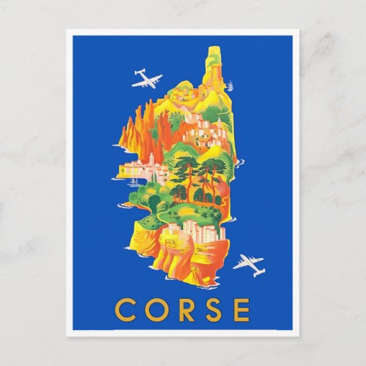 コルシカ・フランスヴィンテージ旅行 ポストカード (正面)