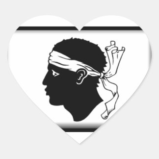 コルシカ・フランス国旗 ハートシール