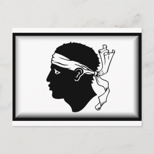 コルシカ・フランス国旗 ポストカード (正面)