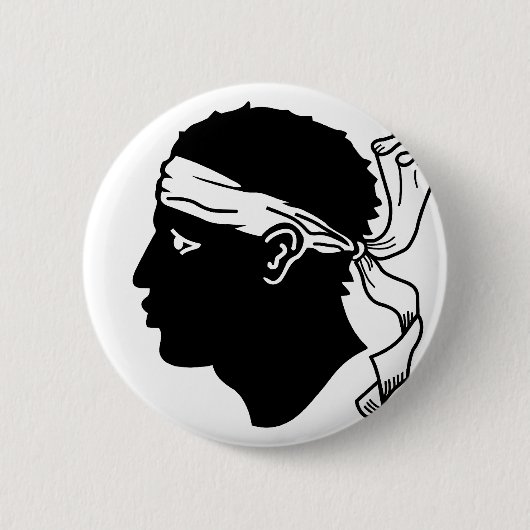 コルシカ、フランス 缶バッジ (正面)