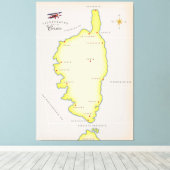 コルシ図解入りの、写真付きのカの地図 キャンバスプリント (インサイチュ (ウッドフロア))