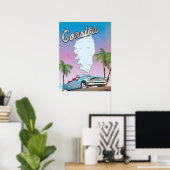 コルシ図解入りの、写真付きのカの地図 ポスター (ホームオフィス)