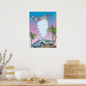 コルシ図解入りの、写真付きのカの地図 ポスター (キッチン)