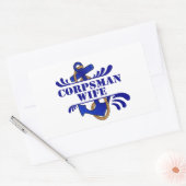 コルスマン妻いかり遠くに! 長方形シール (封筒)