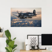 コルセアと山 ポスター (ホームオフィス)