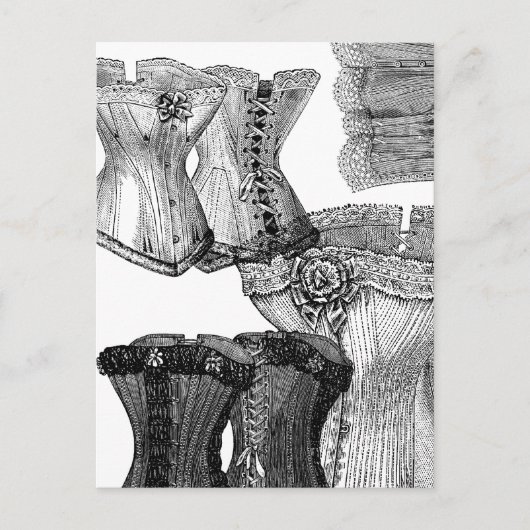 コルセットとさらにコルセット ポストカード (正面)