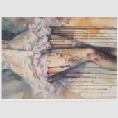 コルセットとストッキング水色の分離紙 薄葉紙 (正面)